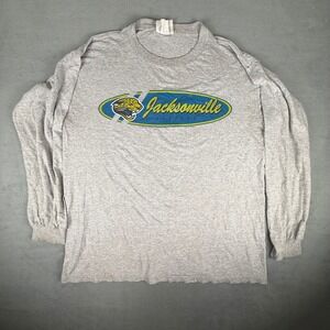 Vintage 1999 Jacksonville Jaguars Long Sleeve Shirt Mens L Nutmeg USA NFL